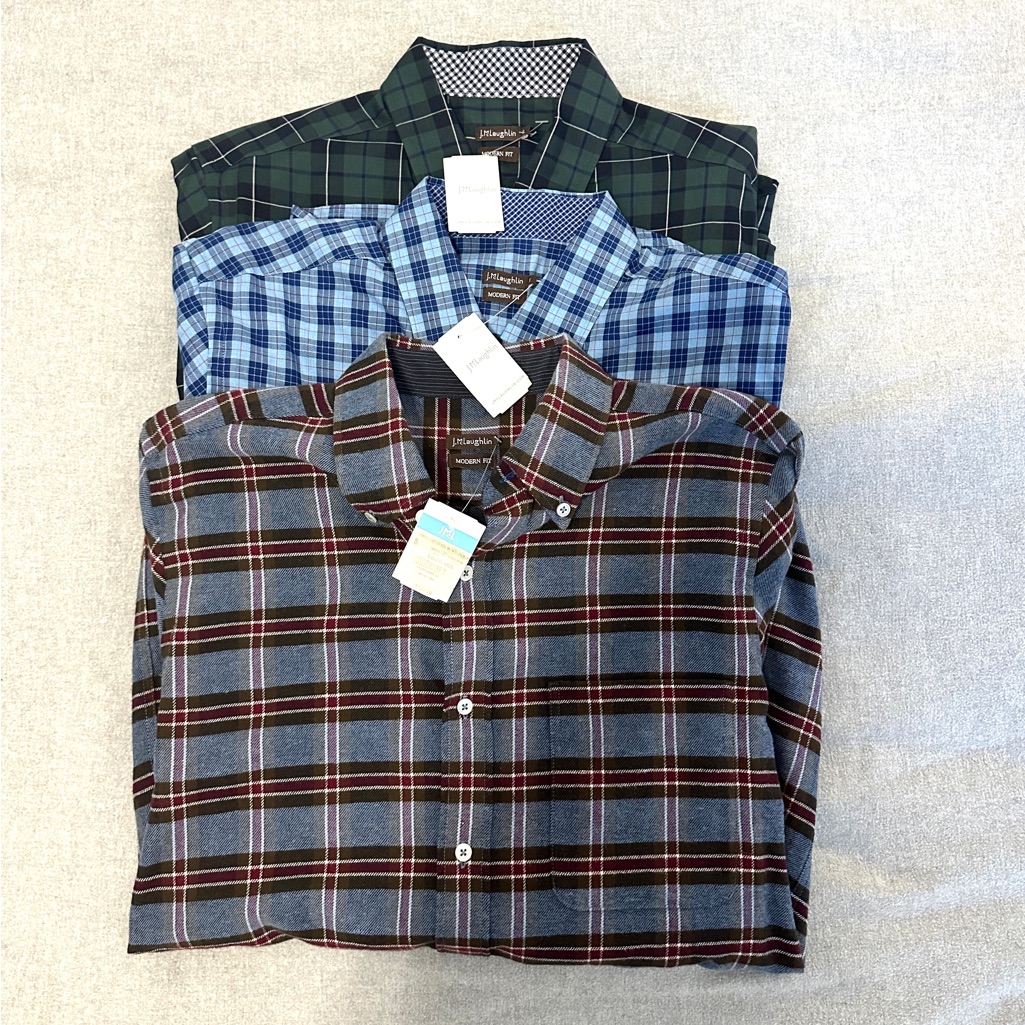 Back2school Deal: Three Brand New J. Mclaughlin Dress Shirts Mens Small